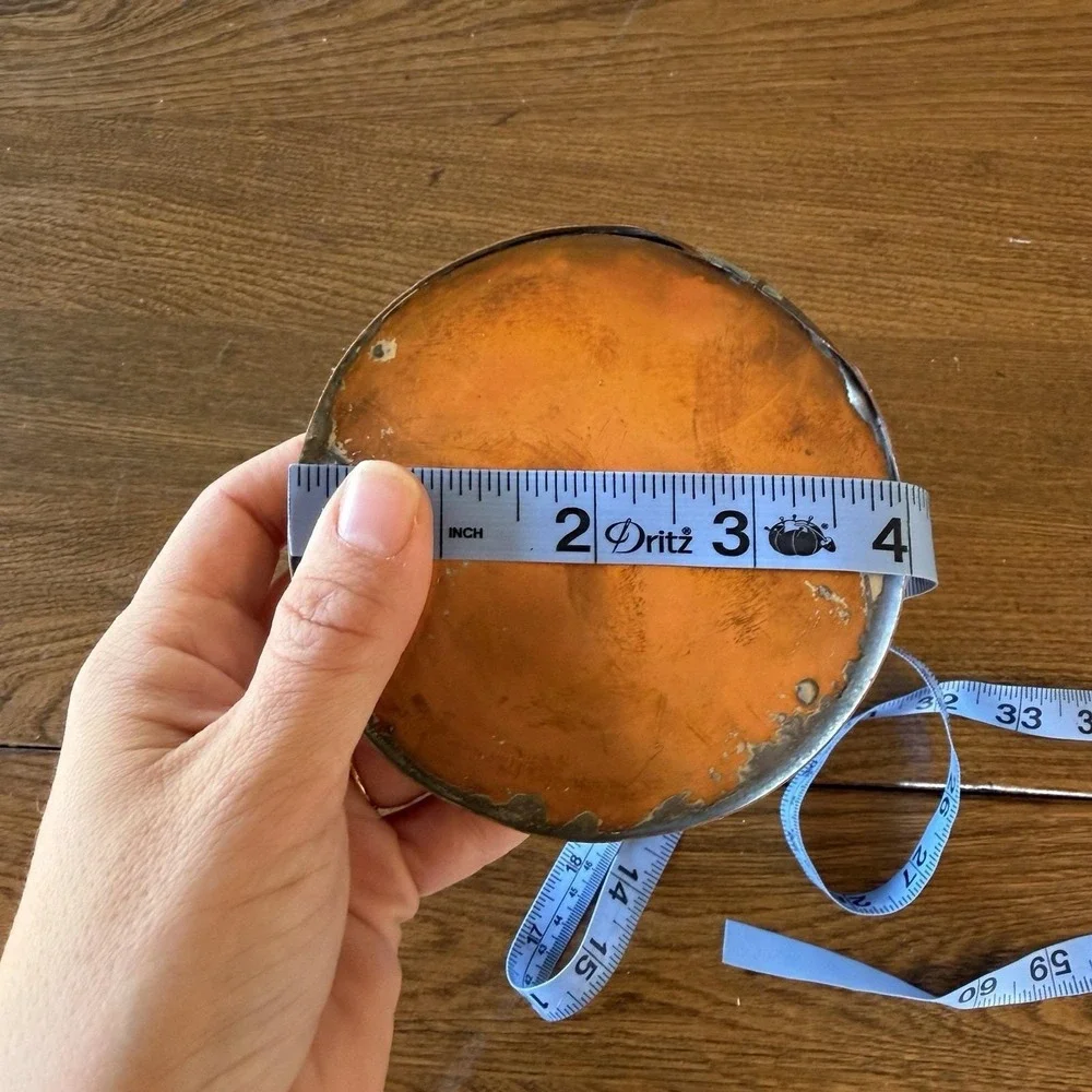 Vintage Copper Chamberstick Candle Holder High Back 8